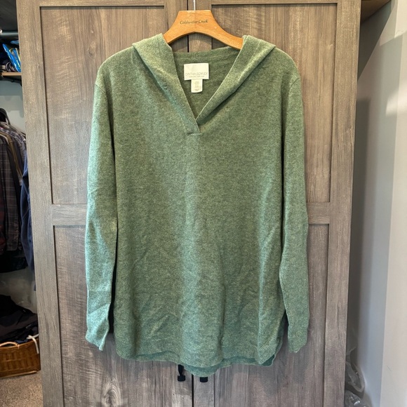 Cynthia Rowley Medium Cashmere Sweater Hooded V-Neck (flaw) - Picture 1 of 13